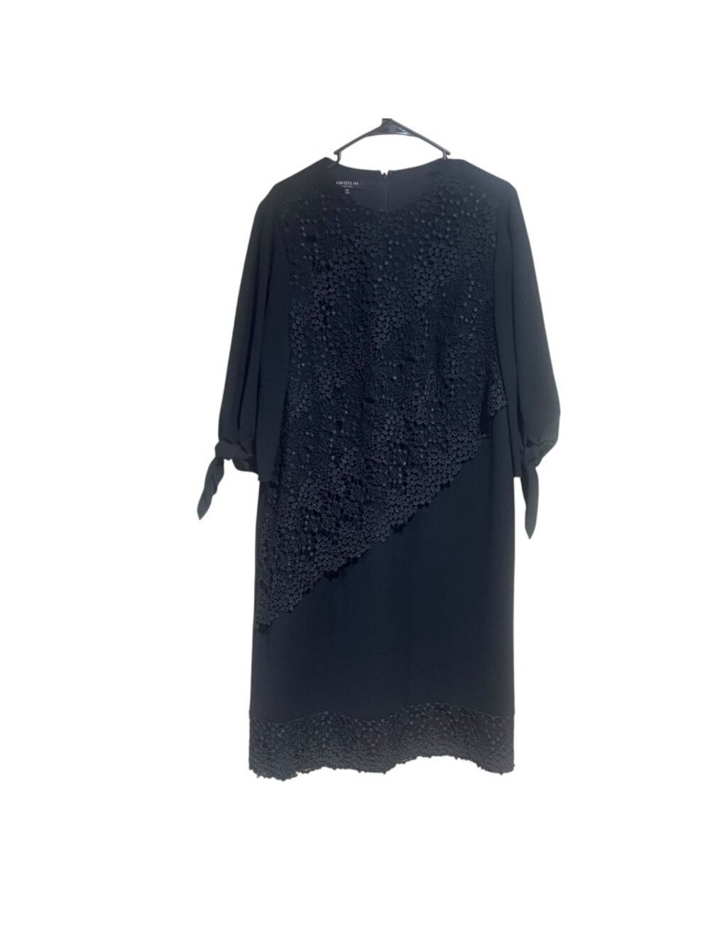 Lafayette 148 midi dress with lace overlay